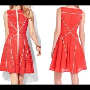 Vince Camuto Eyelet A Line Flare Dress - size 6